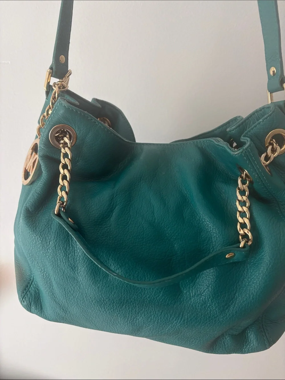 Michael Kors Nolita Large Hobo Bag Leather Teal